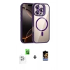 MARSİLYAN™- iPhone 16 Pro Kılıf Yadigar Asil Koleksiyonu - Siyah Buffer Hayalet Cam Ekran Koruyucu + Raze Metal Kamera Lens - BZ