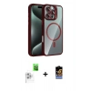 MARSİLYAN™- iPhone 16 Pro Kılıf Yadigar Asil Koleksiyonu - Siyah Buffer Hayalet Cam Ekran Koruyucu + Raze Metal Kamera Lens - BZ