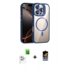 MARSİLYAN™- iPhone 16 Pro Kılıf Yadigar Asil Koleksiyonu - Siyah Buffer Hayalet Cam Ekran Koruyucu + Raze Metal Kamera Lens - BZ
