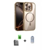 MARSİLYAN™- iPhone 16 Pro Kılıf Yadigar Asil Koleksiyonu - Siyah Joko Magic 5D Cam + Raze Metal Kamera Lens - SH