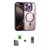 MARSİLYAN™- iPhone 16 Pro Kılıf Yadigar Asil Koleksiyonu - Siyah Joko Magic 5D Hayalet Cam + Raze Metal Kamera Lens - SH