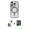 MARSİLYAN™- iPhone 16 Pro Kılıf Yadigar Klasik Özel Seri - Şeffaf 360 Full Body Arka Koruyucu + Siyah Raze Metal Kamera Lens