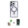MARSİLYAN™- iPhone 16 Pro Kılıf Yadigar Klasik Özel Seri - Siyah 360 Mat Full Body Arka Koruyucu + Raze Metal Kamera Lens - CLTM