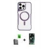 MARSİLYAN™- iPhone 16 Pro Kılıf Yadigar Klasik Özel Seri - Siyah 360 Mat Full Body Arka Koruyucu + Raze Metal Kamera Lens - SH