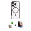 MARSİLYAN™- iPhone 16 Pro Kılıf Yadigar Klasik Özel Seri - Siyah 3D Antistatik Mat Seramik Nano Ekran Koruyucu + Raze Metal Kamera Lens - CLTM