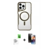MARSİLYAN™- iPhone 16 Pro Kılıf Yadigar Klasik Özel Seri - Siyah 3D Antistatik Mat Seramik Nano Ekran Koruyucu + Raze Metal Kamera Lens - BZ