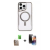MARSİLYAN™- iPhone 16 Pro Kılıf Yadigar Klasik Özel Seri - Siyah 3D Antistatik Mat Seramik Nano Ekran Koruyucu + Raze Metal Kamera Lens - CLTM
