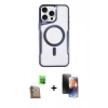MARSİLYAN™- iPhone 16 Pro Kılıf Yadigar Klasik Özel Seri - Siyah 3D Antistatik Mat Seramik Nano Ekran Koruyucu + Raze Metal Kamera Lens - CLTM