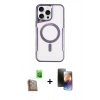 MARSİLYAN™- iPhone 16 Pro Kılıf Yadigar Klasik Özel Seri - Siyah 3D Antistatik Mat Seramik Nano Ekran Koruyucu + Raze Metal Kamera Lens - CLTM