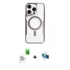 MARSİLYAN™- iPhone 16 Pro Kılıf Yadigar Klasik Özel Seri - Siyah 3D Antistatik Seramik Nano Ekran Koruyucu + Raze Metal Kamera Lens - BZ