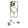 MARSİLYAN™- iPhone 16 Pro Kılıf Yadigar Klasik Özel Seri - Siyah 3D Antistatik Seramik Nano Ekran Koruyucu + Raze Metal Kamera Lens - CLTM