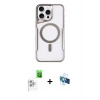 MARSİLYAN™- iPhone 16 Pro Kılıf Yadigar Klasik Özel Seri - Siyah 3D Antistatik Seramik Nano Ekran Koruyucu + Raze Metal Kamera Lens - BZ