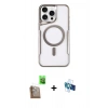 MARSİLYAN™- iPhone 16 Pro Kılıf Yadigar Klasik Özel Seri - Siyah 3D Antistatik Seramik Nano Ekran Koruyucu + Raze Metal Kamera Lens - CLTM