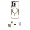 MARSİLYAN™- iPhone 16 Pro Kılıf Yadigar Klasik Özel Seri - Siyah Bilvis 0.18mm Plus Cam Ekran Koruyucu + Raze Metal Kamera Lens - CLTM