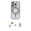 MARSİLYAN™- iPhone 16 Pro Kılıf Yadigar Klasik Özel Seri - Siyah Bilvis 3D Cam Ekran Koruyucu + Raze Metal Kamera Lens - BZ