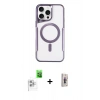 MARSİLYAN™- iPhone 16 Pro Kılıf Yadigar Klasik Özel Seri - Siyah Bilvis 3D Cam Ekran Koruyucu + Raze Metal Kamera Lens - BZ
