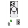 MARSİLYAN™- iPhone 16 Pro Kılıf Yadigar Klasik Özel Seri - Siyah Bilvis 3D Mat Cam Ekran Koruyucu + Raze Metal Kamera Lens - SH