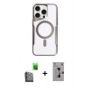 MARSİLYAN™- iPhone 16 Pro Kılıf Yadigar Klasik Özel Seri - Siyah Bilvis 3D Mat Cam Ekran Koruyucu + Raze Metal Kamera Lens - SH