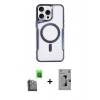 MARSİLYAN™- iPhone 16 Pro Kılıf Yadigar Klasik Özel Seri - Siyah Bilvis 3D Mat Cam Ekran Koruyucu + Raze Metal Kamera Lens - SH