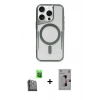 MARSİLYAN™- iPhone 16 Pro Kılıf Yadigar Klasik Özel Seri - Siyah Bilvis 3D Mat Cam Ekran Koruyucu + Raze Metal Kamera Lens - SH