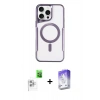 MARSİLYAN™- iPhone 16 Pro Kılıf Yadigar Klasik Özel Seri - Siyah Bilvis 5in1 3D Magic Cam Ekran Koruyucu + Raze Metal Kamera Lens - BZ