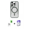 MARSİLYAN™- iPhone 16 Pro Kılıf Yadigar Klasik Özel Seri - Siyah Bilvis 5in1 3D Magic Cam Ekran Koruyucu + Raze Metal Kamera Lens - BZ