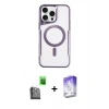 MARSİLYAN™- iPhone 16 Pro Kılıf Yadigar Klasik Özel Seri - Siyah Bilvis 5in1 3D Magic Cam Ekran Koruyucu + Raze Metal Kamera Lens - SH
