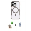 MARSİLYAN™- iPhone 16 Pro Kılıf Yadigar Klasik Özel Seri - Siyah Joko Magic 5D Cam + Çöl Titanyum Raze Metal Kamera Lens