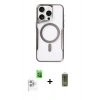 MARSİLYAN™- iPhone 16 Pro Kılıf Yadigar Klasik Özel Seri - Siyah Joko Magic 5D Hayalet Cam + Raze Metal Kamera Lens - BZ