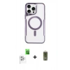 MARSİLYAN™- iPhone 16 Pro Kılıf Yadigar Klasik Özel Seri - Siyah Joko Magic 5D Hayalet Cam + Raze Metal Kamera Lens - BZ
