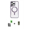 MARSİLYAN™- iPhone 16 Pro Kılıf Yadigar Klasik Özel Seri - Siyah Joko Magic 5D Hayalet Cam + Raze Metal Kamera Lens - SH