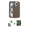 MARSİLYAN™- iPhone 16 Pro Kılıf Yankı Form Serisi - Şeffaf 360 Full Body Arka Koruyucu + Raze Metal Kamera Lens - CLTM