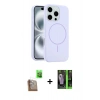 MARSİLYAN™- iPhone 16 Pro Kılıf Yankı Form Serisi - Şeffaf 360 Full Body Arka Koruyucu + Raze Metal Kamera Lens - CLTM