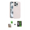 MARSİLYAN™- iPhone 16 Pro Kılıf Yankı Form Serisi - Şeffaf 360 Full Body Arka Koruyucu + Raze Metal Kamera Lens - CLTM