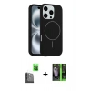 MARSİLYAN™- iPhone 16 Pro Kılıf Yankı Form Serisi - Şeffaf 360 Full Body Arka Koruyucu + Raze Metal Kamera Lens - SH