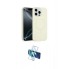 MARSİLYAN™- iPhone 16 Pro Kılıf Yankı Form Serisi - Siyah 3D Antistatik Cam Ekran Koruyucu
