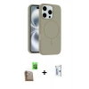 MARSİLYAN™- iPhone 16 Pro Kılıf Yankı Form Serisi - Siyah Bilvis 0.18mm Plus Cam Ekran Koruyucu + Raze Metal Kamera Lens - CLTM