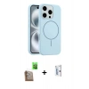 MARSİLYAN™- iPhone 16 Pro Kılıf Yankı Form Serisi - Siyah Bilvis 0.18mm Plus Cam Ekran Koruyucu + Raze Metal Kamera Lens - CLTM