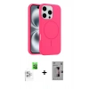 MARSİLYAN™- iPhone 16 Pro Kılıf Yankı Form Serisi - Siyah Bilvis 3D Mat Cam Ekran Koruyucu + Raze Metal Kamera Lens - BZ