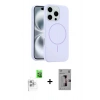 MARSİLYAN™- iPhone 16 Pro Kılıf Yankı Form Serisi - Siyah Bilvis 3D Mat Cam Ekran Koruyucu + Raze Metal Kamera Lens - BZ