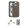 MARSİLYAN™- iPhone 16 Pro Kılıf Yankı Form Serisi - Siyah Bilvis 3D Mat Cam Ekran Koruyucu + Raze Metal Kamera Lens - BZ