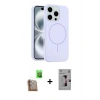 MARSİLYAN™- iPhone 16 Pro Kılıf Yankı Form Serisi - Siyah Bilvis 3D Mat Cam Ekran Koruyucu + Çöl Titanyum Raze Metal Kamera Lens