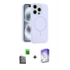 MARSİLYAN™- iPhone 16 Pro Kılıf Yankı Form Serisi - Siyah Bilvis 5in1 3D Magic Cam Ekran Koruyucu + Raze Metal Kamera Lens - SH
