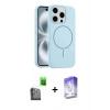 MARSİLYAN™- iPhone 16 Pro Kılıf Yankı Form Serisi - Siyah Bilvis 5in1 3D Magic Cam Ekran Koruyucu + Raze Metal Kamera Lens - SH