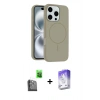 MARSİLYAN™- iPhone 16 Pro Kılıf Yankı Form Serisi - Siyah Bilvis 5in1 3D Magic Cam Ekran Koruyucu + Raze Metal Kamera Lens - SH