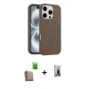 MARSİLYAN™- iPhone 16 Pro Kılıf Yankı Form Serisi - Siyah Bilvis Hayalet Cam Ekran Koruyucu + Raze Metal Kamera Lens - CLTM