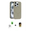 MARSİLYAN™- iPhone 16 Pro Kılıf Yankı Form Serisi - Siyah Buffer Cam Ekran Koruyucu + Raze Metal Kamera Lens - BZ