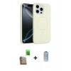 MARSİLYAN™- iPhone 16 Pro Kılıf Yankı Form Serisi - Siyah Joko Magic 5D Cam + Raze Metal Kamera Lens - CLTM