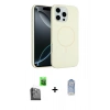 MARSİLYAN™- iPhone 16 Pro Kılıf Yankı Form Serisi - Siyah Joko Magic 5D Cam + Raze Metal Kamera Lens - SH