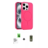 MARSİLYAN™- iPhone 16 Pro Kılıf Yankı Form Serisi - Siyah Joko Magic 5D Hayalet Cam + Raze Metal Kamera Lens - BZ